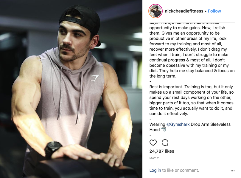 instagram influencer nick cheadle gymshark