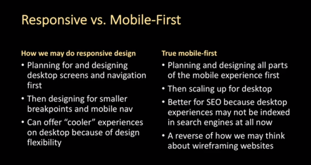 Responsive Design vs. Mobile-First Design